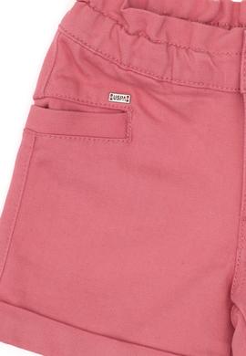 Kız Çocuk Pembe Relax Fit Belden Büzgü Detaylı Jean Şort - 50301833008