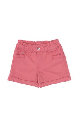 Kız Çocuk Pembe Relax Fit Belden Büzgü Detaylı Jean Şort - 50301833008