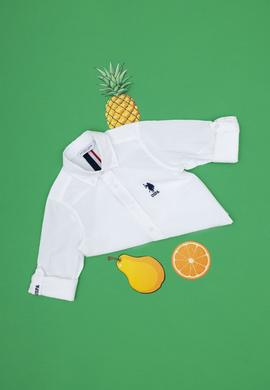 Erkek Çocuk Beyaz Uzun Kollu Gömlek - 50305756010