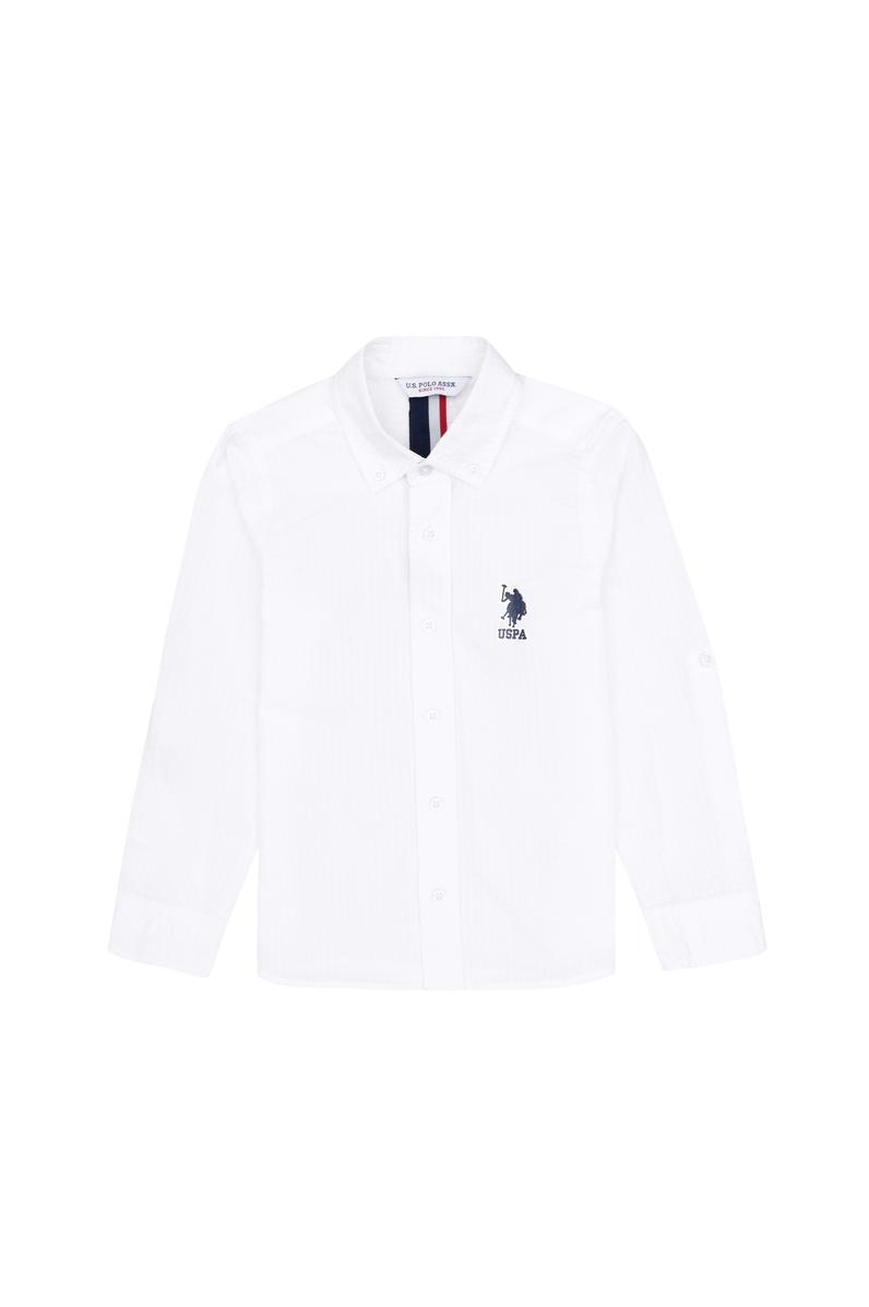 Erkek Çocuk Beyaz Uzun Kollu Gömlek