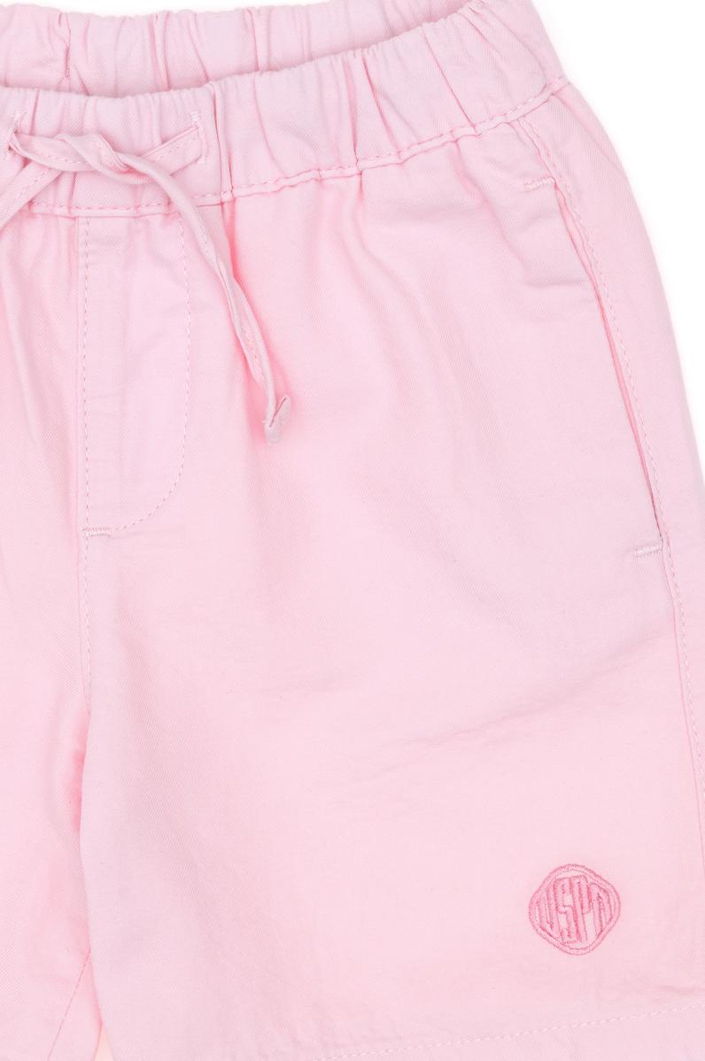 Kız Çocuk Açık Pembe Pamuk Dokuma Şort
