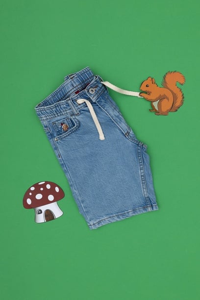 Erkek Çocuk Mavi Jean Şort