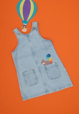 Kız Çocuk Açık Mavi A-Form Jean Elbise - 50304272001