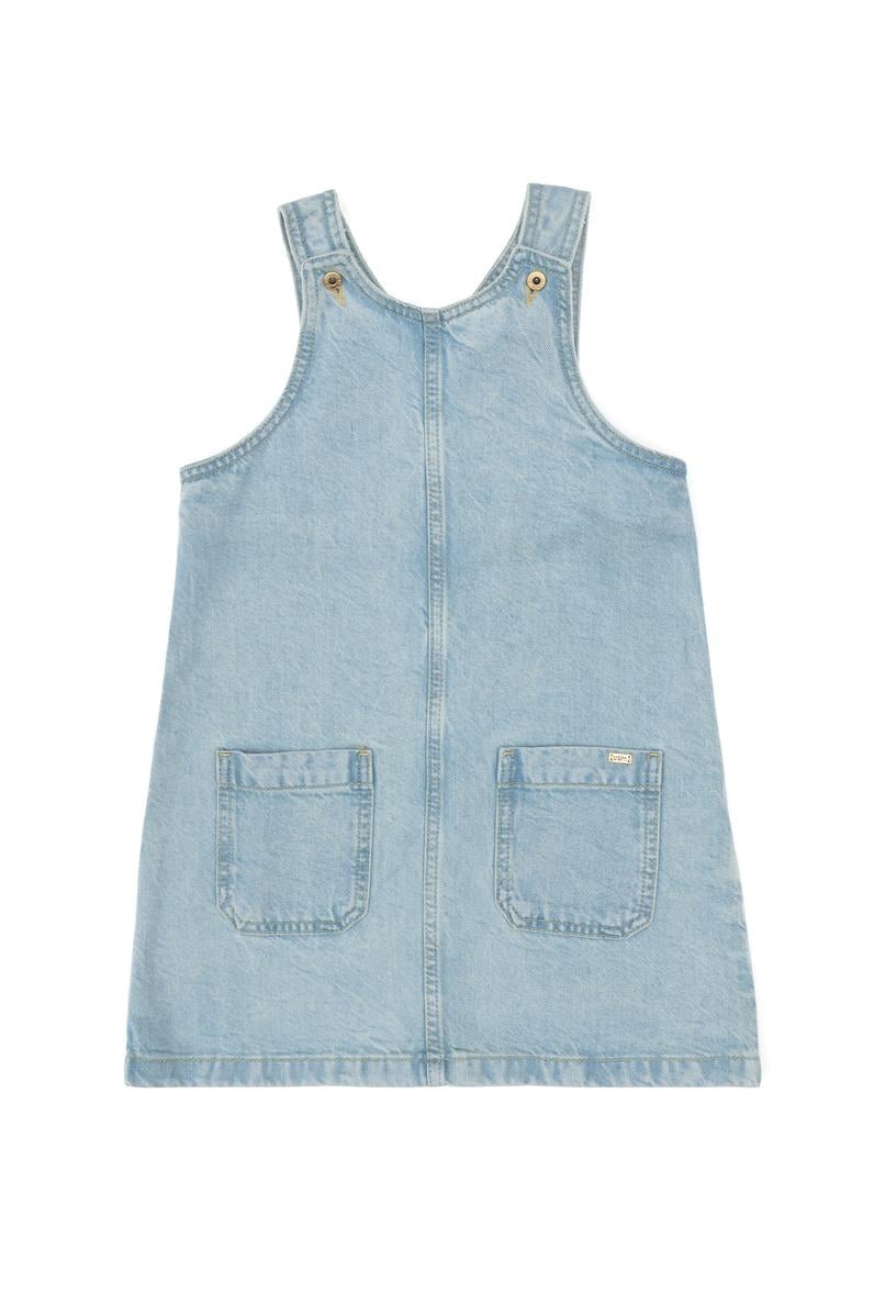 Kız Çocuk Açık Mavi A-Form Jean Elbise