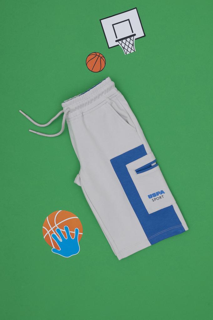 Erkek Çocuk Açık Gri Örme Şort