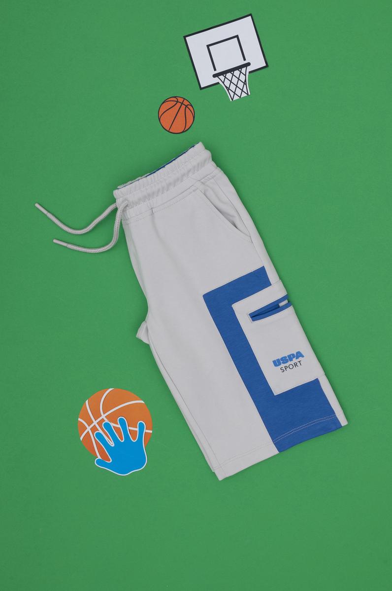 Erkek Çocuk Açık Gri Örme Şort