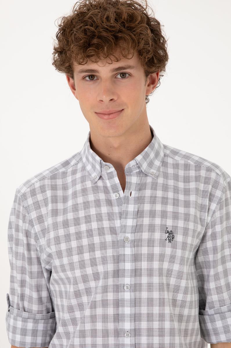 Erkek Antrasit Uzun Kollu Gömlek