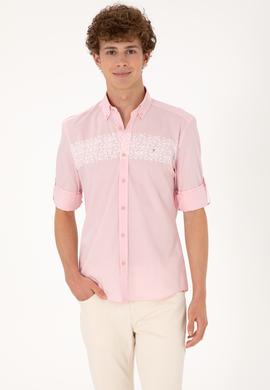 Erkek Açık Pembe Uzun Kollu Gömlek - 50306362014