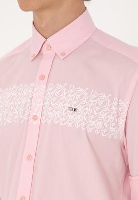 Erkek Açık Pembe Uzun Kollu Gömlek - 50306362014