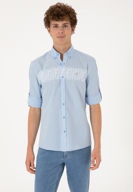 Erkek Açık Mavi Uzun Kollu Gömlek - 50306362005