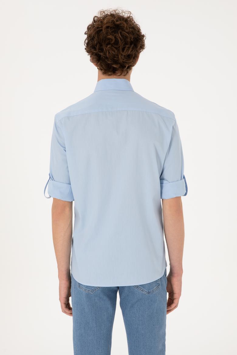 Erkek Açık Mavi Uzun Kollu Gömlek - 50306362005