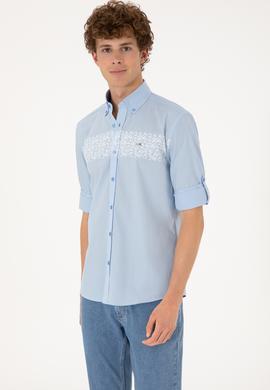 Erkek Açık Mavi Uzun Kollu Gömlek - 50306362005