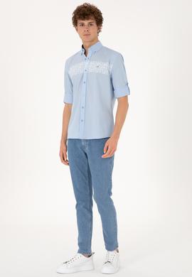 Erkek Açık Mavi Uzun Kollu Gömlek - 50306362005
