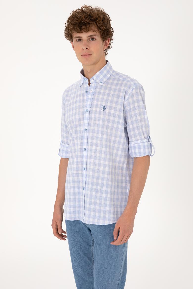 Erkek Açık Mavi Uzun Kollu Gömlek - 50306290005