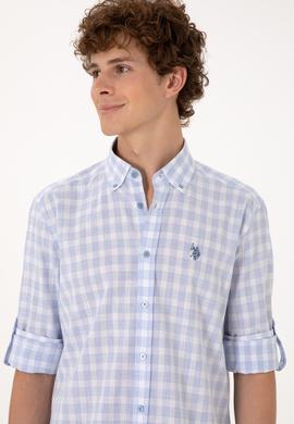 Erkek Açık Mavi Uzun Kollu Gömlek - 50306290005