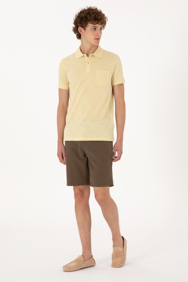 Erkek Vizon Dokuma Şort - 50300420056