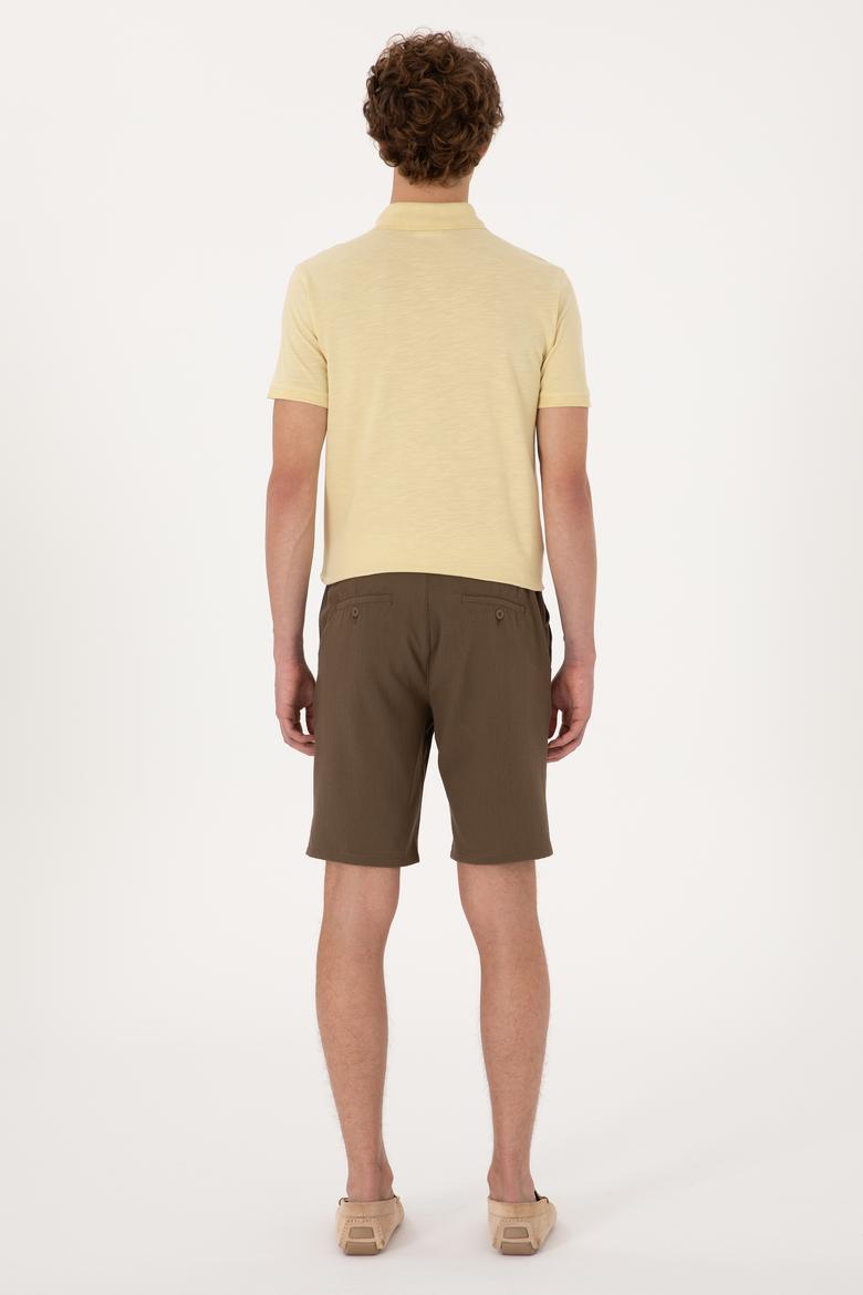 Erkek Vizon Dokuma Şort - 50300420056