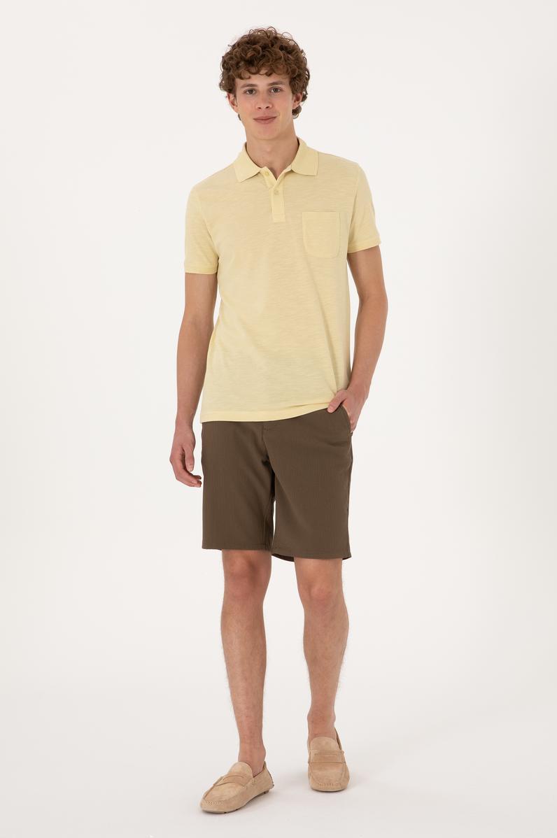 Erkek Vizon Dokuma Şort