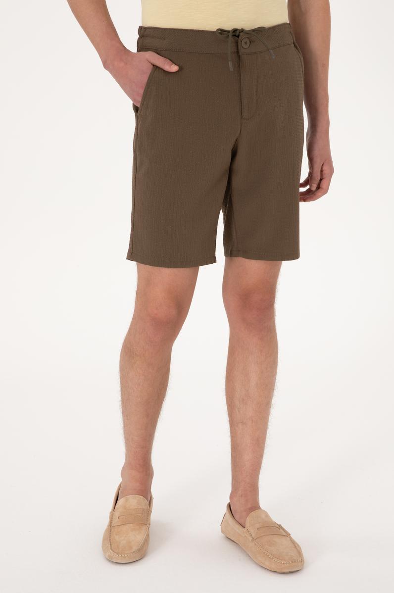 Erkek Vizon Dokuma Şort