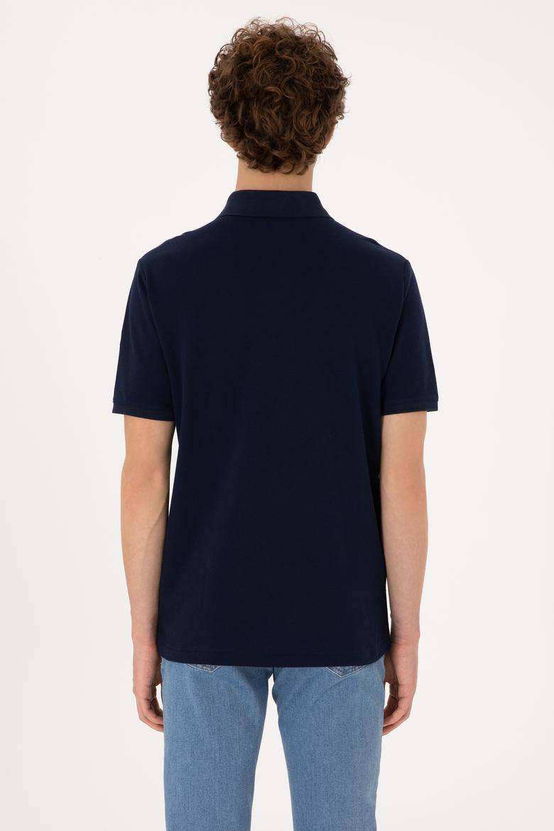 Erkek Regular Fit Polo Yaka Lacivert Tişört - 50306817011
