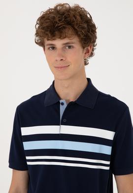 Erkek Regular Fit Polo Yaka Lacivert Tişört - 50306817011