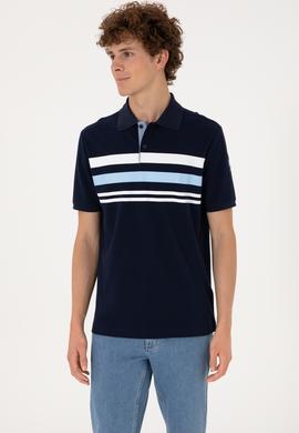 Erkek Regular Fit Polo Yaka Lacivert Tişört - 50306817011