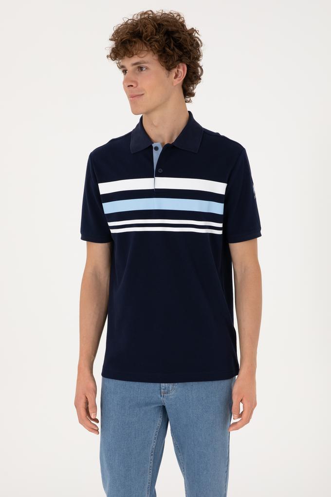 Erkek Regular Fit Polo Yaka Lacivert Tişört