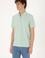 Erkek Regular Fit Fermuarlı Su Yeşili Tişört