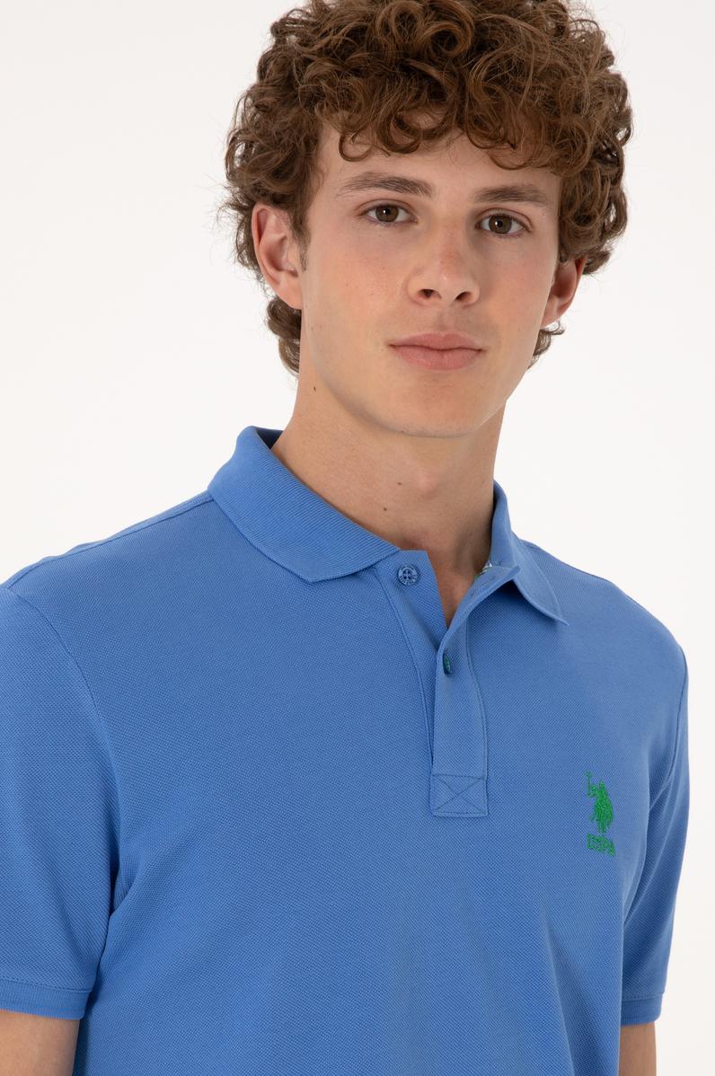 Erkek İndigo Basic Tişört