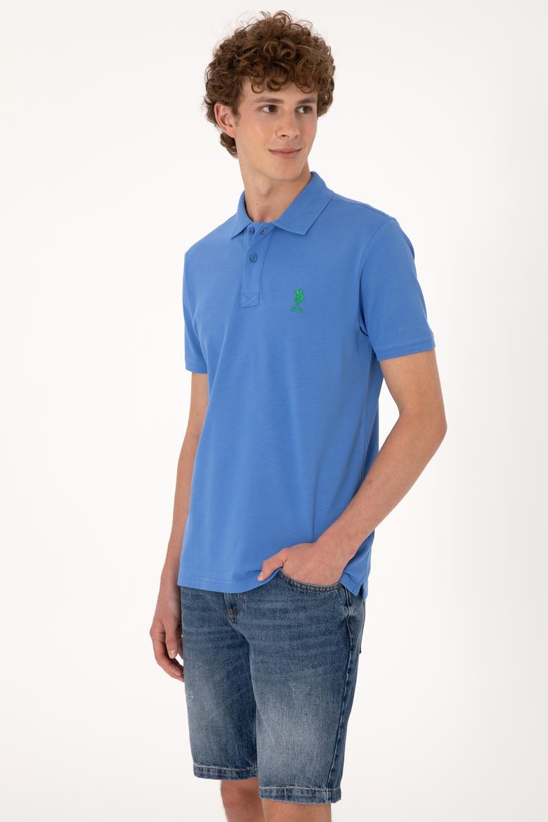 Erkek İndigo Basic Tişört - 50298041141