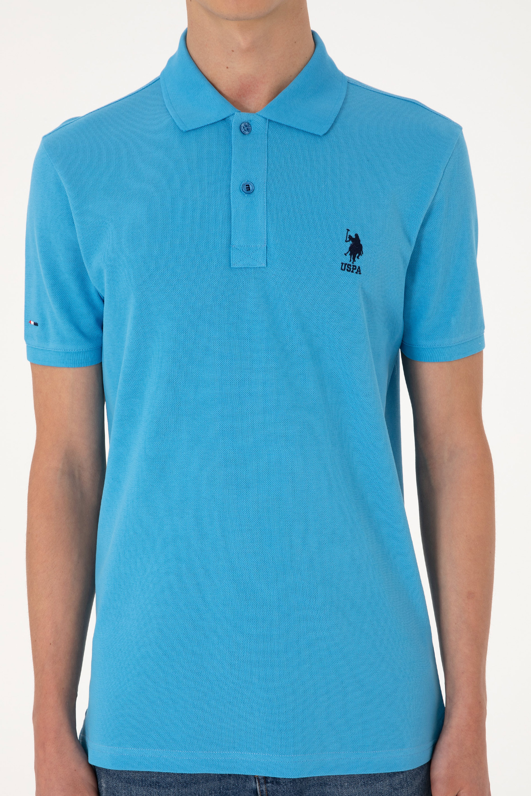 پولوشرت آستین کوتاه اندامی یقه پیراهنی مردانه یو اس پولو | U.S. Polo Assn. - تصویر 6