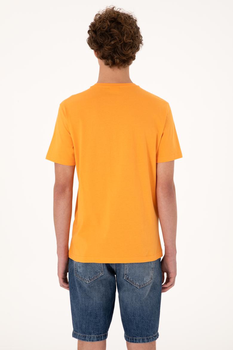 Erkek Turuncu Basic Tişört - 50297988066