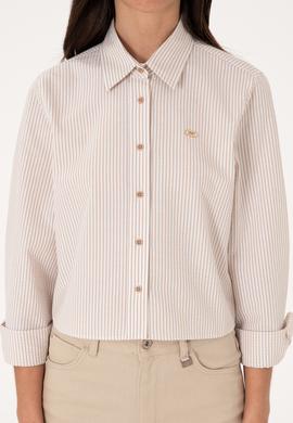 Kadın Kum Uzun Kollu Gömlek - 50291106012
