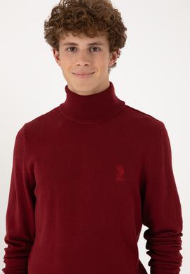 Erkek Slim Fit Boğazlı Yaka Boğazlı Basic Kazak - 50288884053