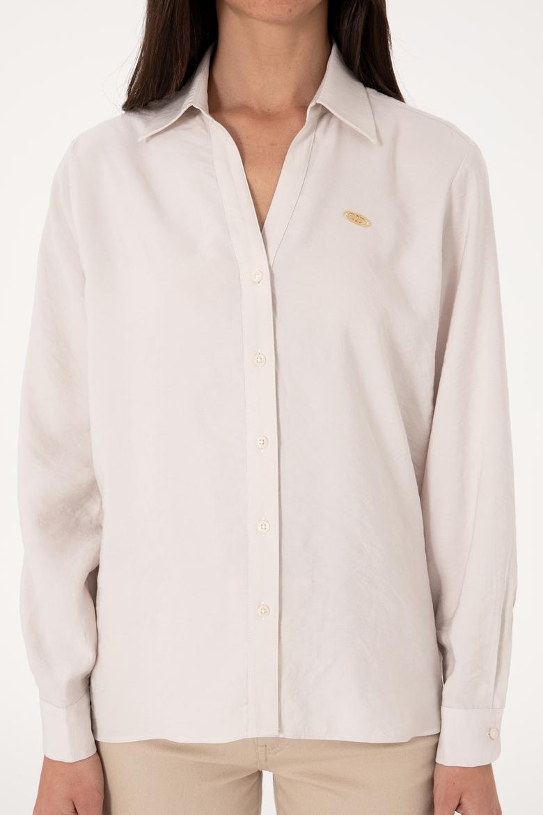 Kadın Taş Uzun Kollu Gömlek - 50271829018