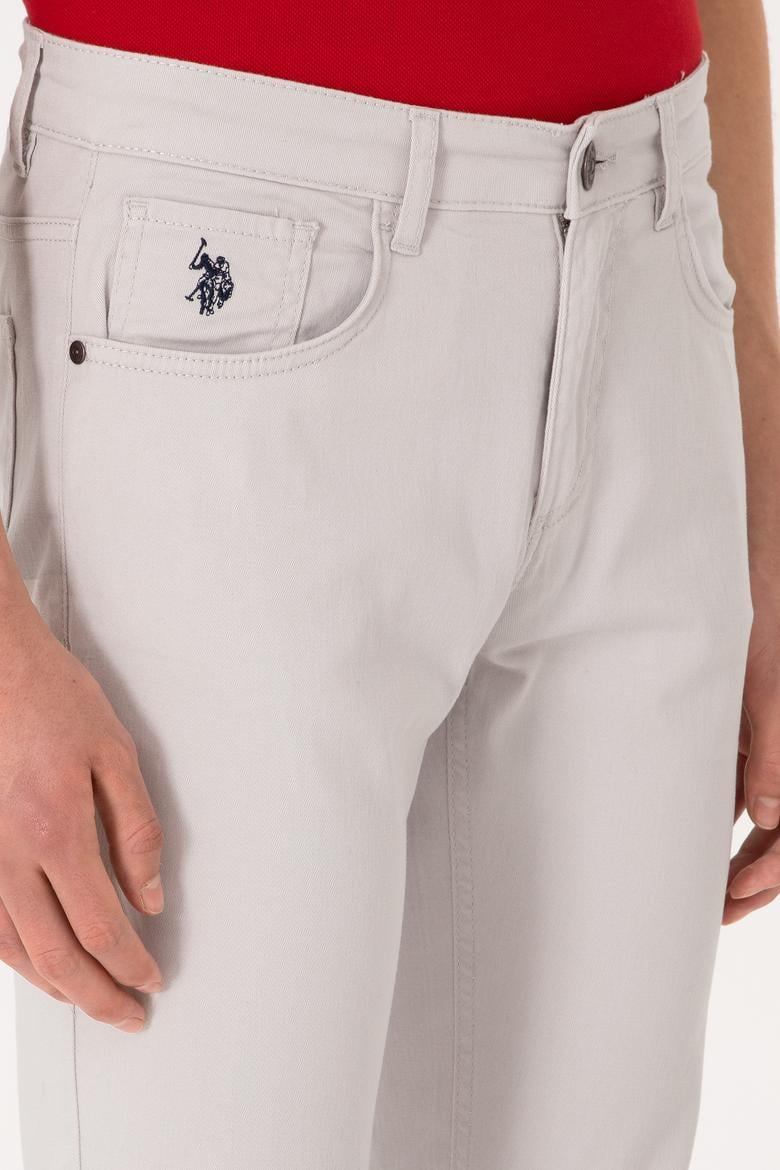 Erkek Açık Gri Kanvas Pantolon - 50309126325