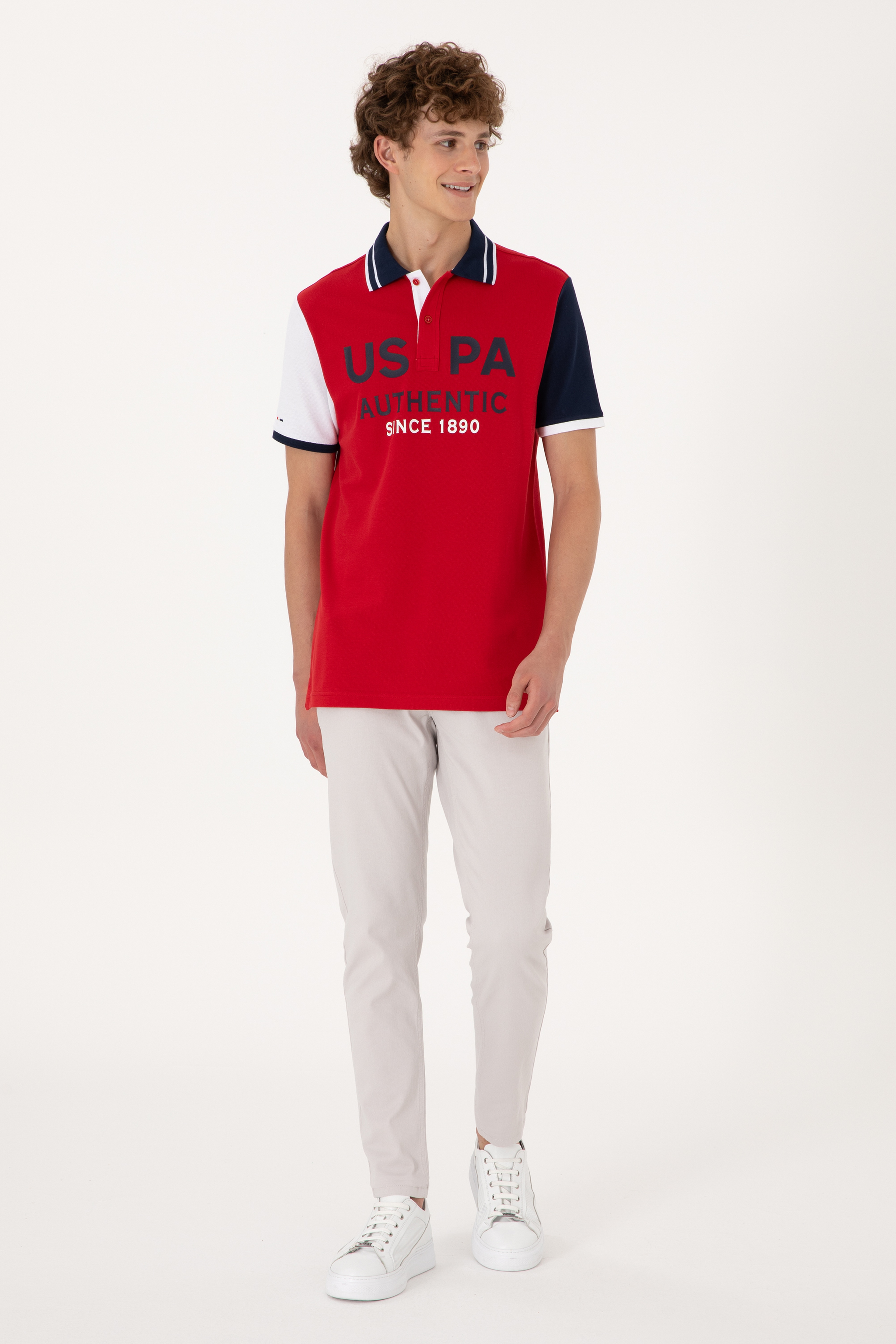 Erkek Slim Fit Açık Gri Kanvas Pantolon - Image 3