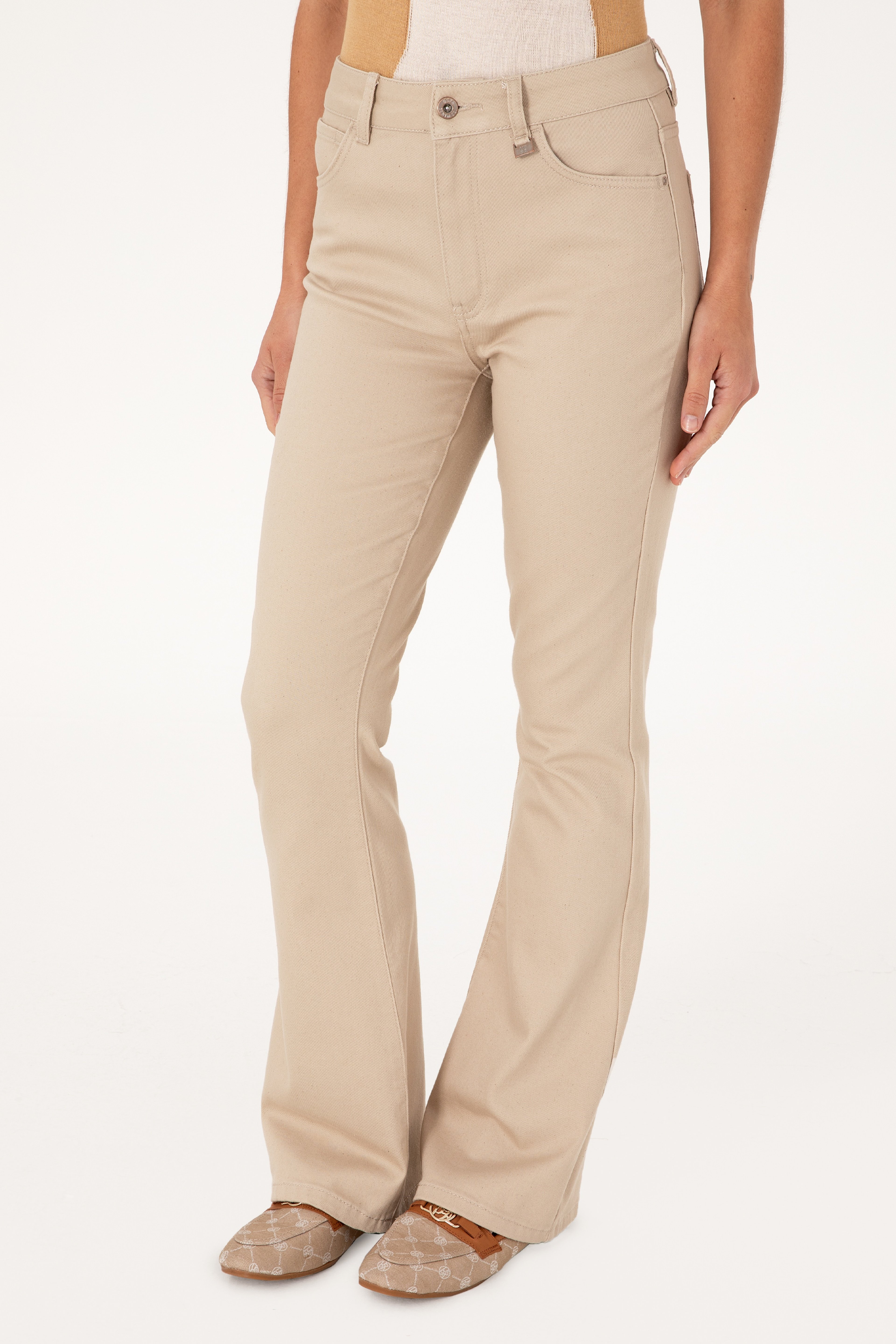Kadın Taş Skinny Flare Fit Jean Pantolon - Image 2