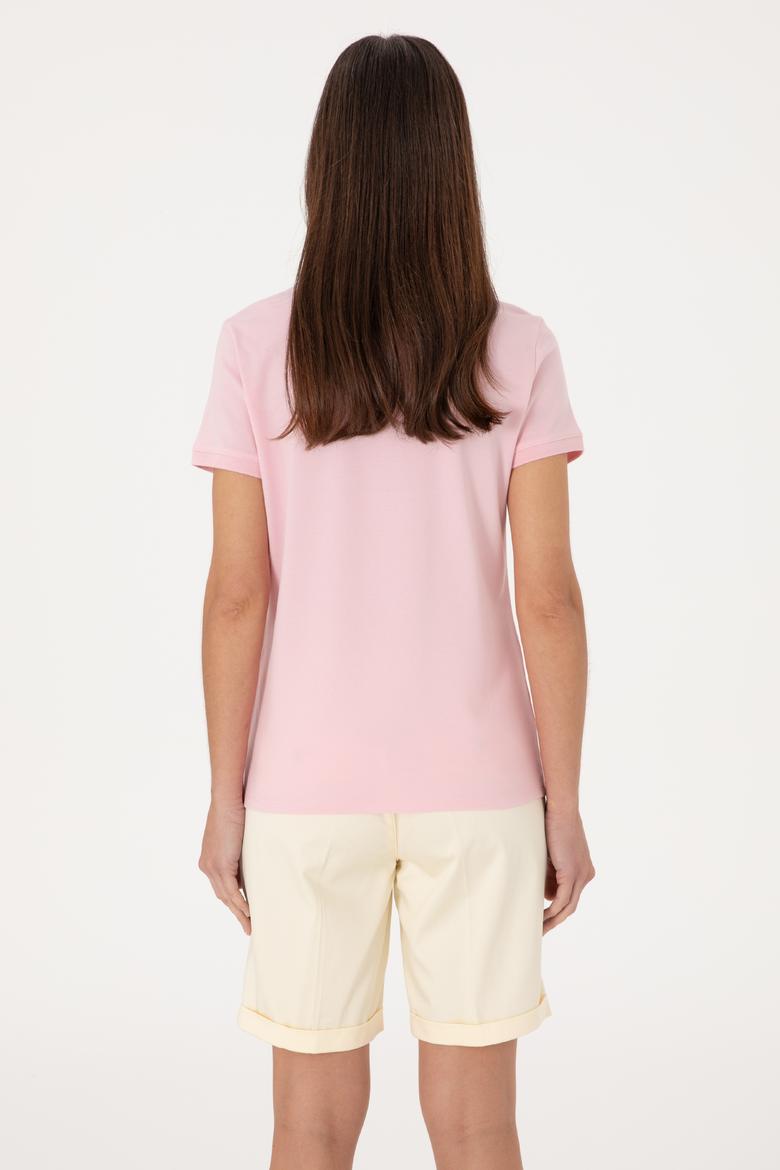 Kadın Açık Pembe Basic Tişört - 50300830204