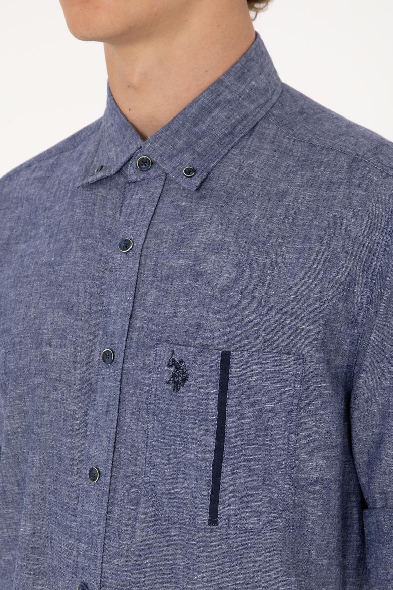 Erkek Lacivert Uzun Kollu Gömlek - 50300226009