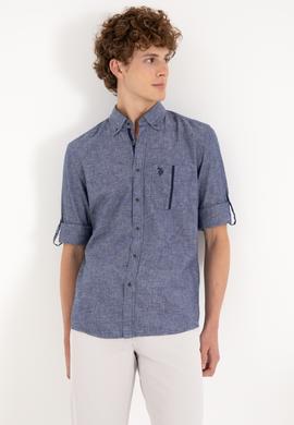 Erkek Lacivert Uzun Kollu Gömlek - 50300226009