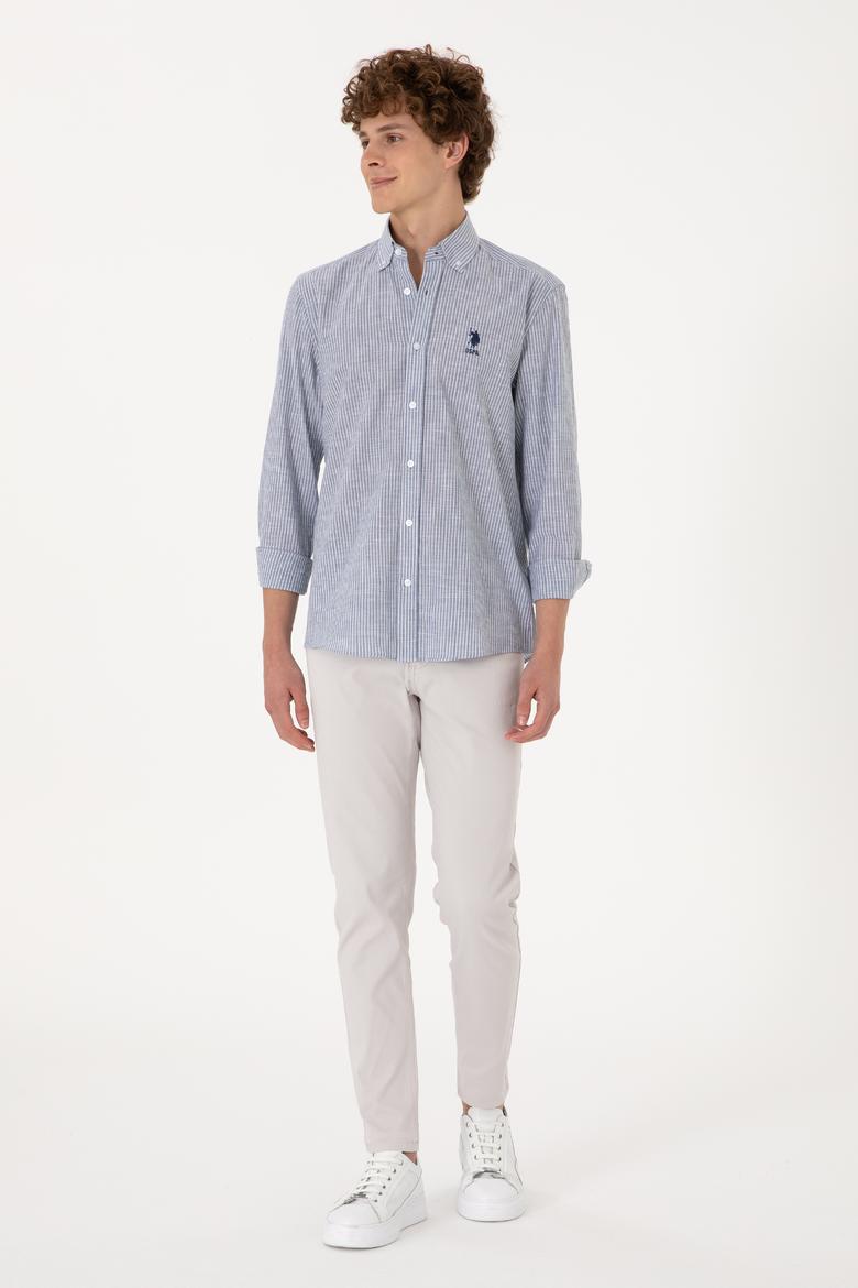 Erkek Lacivert Uzun Kollu Gömlek - 50300182008