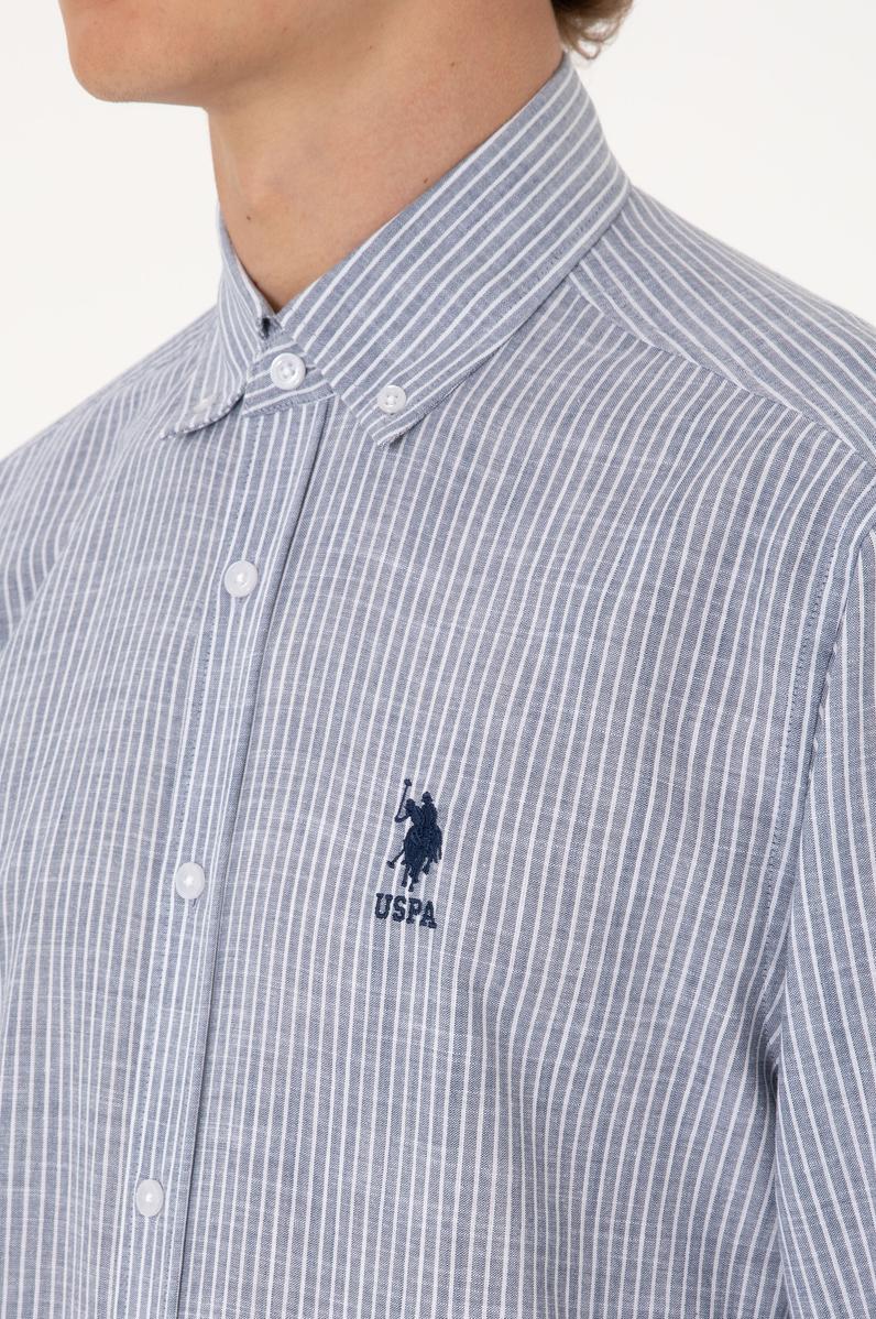 Erkek Lacivert Uzun Kollu Gömlek