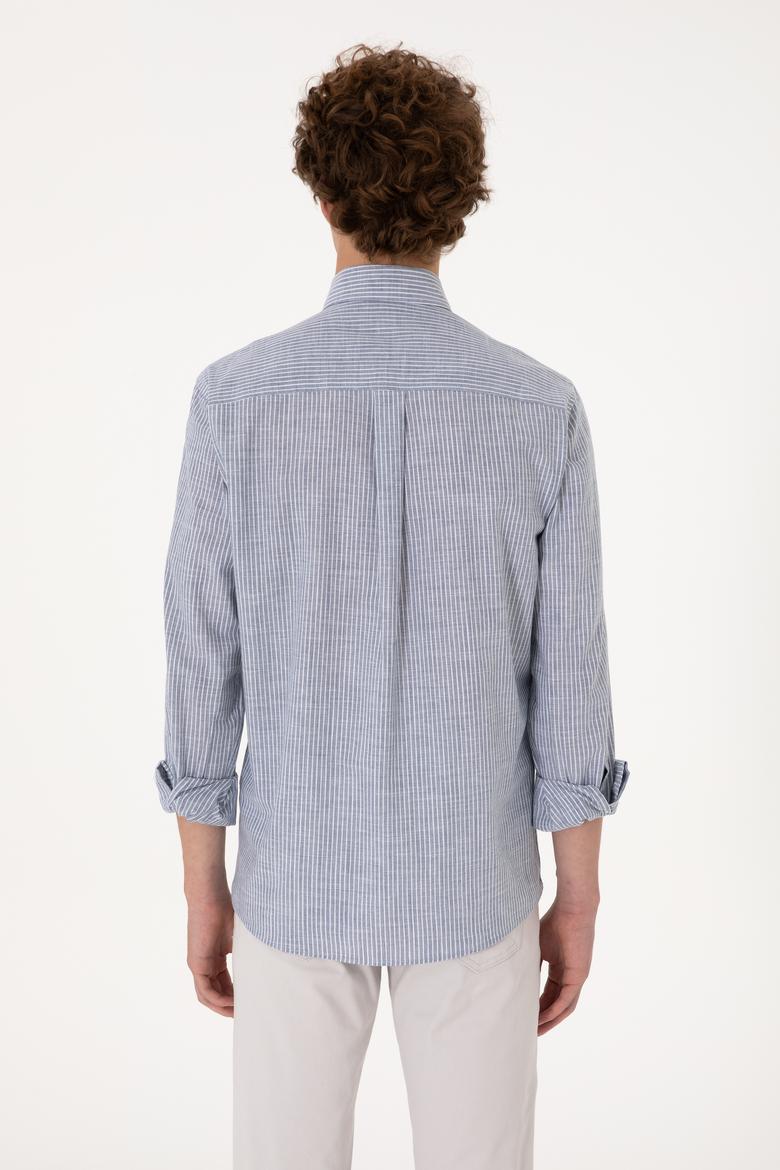 Erkek Lacivert Uzun Kollu Gömlek - 50300182008