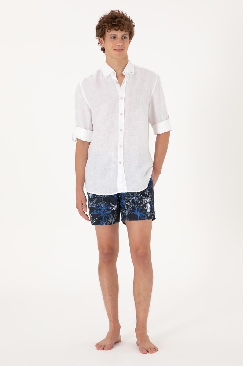 Erkek Lacivert Deniz Şortu