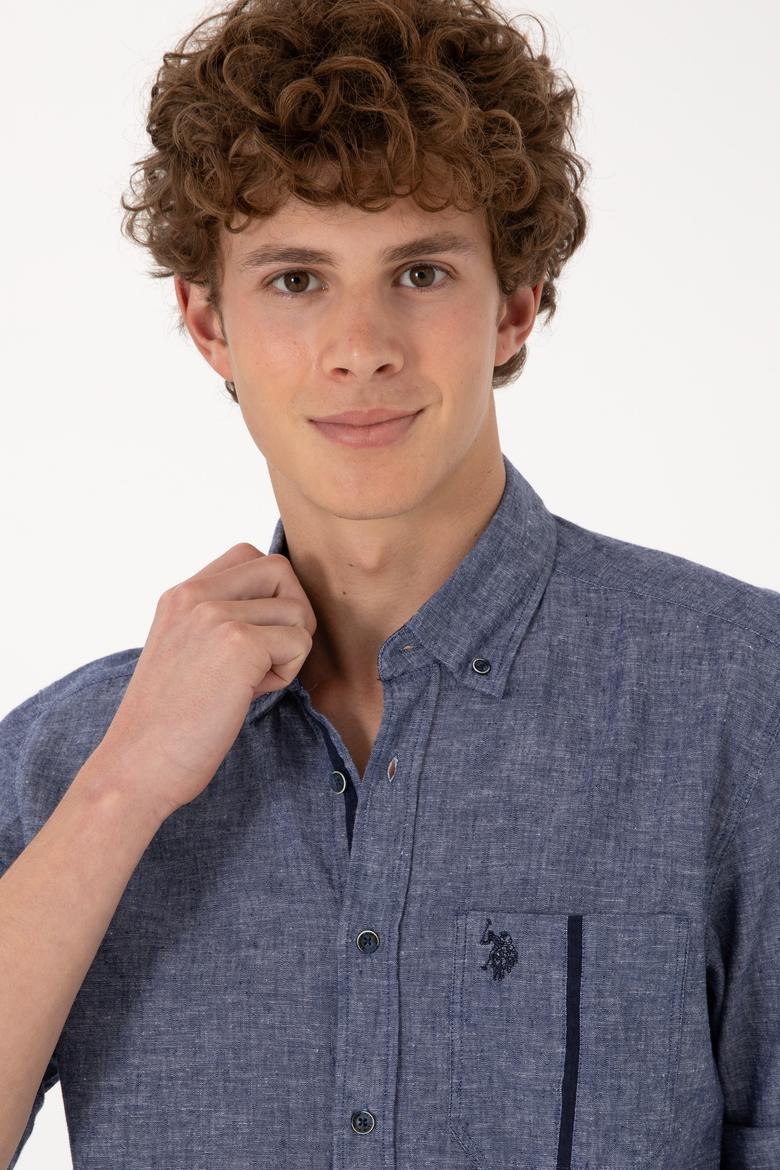 Erkek Lacivert Uzun Kollu Gömlek - 50300226009