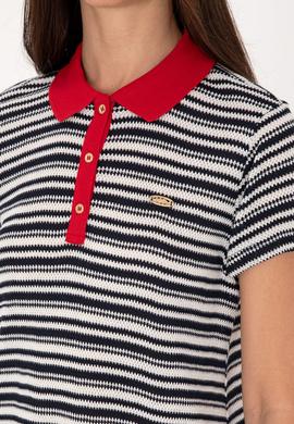 Kadın Lacivert Polo Yaka Mini Boy Örme Elbise - 50306086018