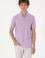 Erkek Regular Fit Fermuarlı Lila Desenli Tişört