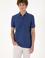 Erkek Regular Fit Fermuarlı Açık Lacivert Desenli Tişört