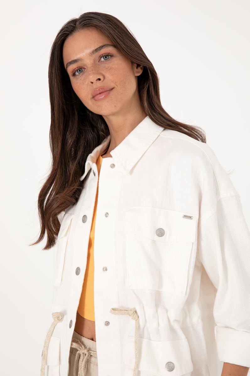 Kadın Ekru Jean Tunik Gömlek